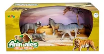 Comprar Playsets Animal World Familia Lobos Pack X4 Color Gris