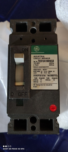 Breaker Ge Model Ted124100wlb