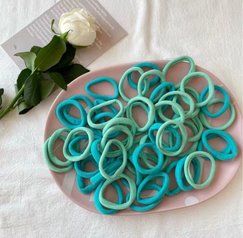 Ligas Elásticas Medianas Para El Cabello 150 Pcs Negro Y Verde