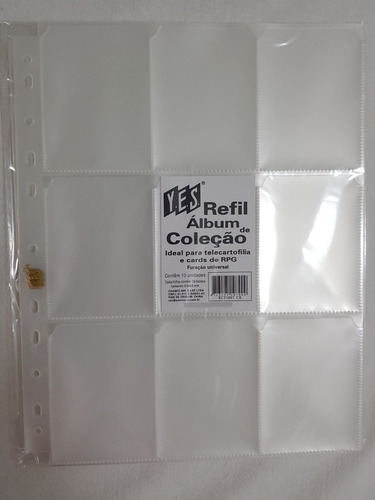 Imagem 2 de 5 de 20 Folhas Para Álbum Pasta Fichário Yes - 9 Bolsos