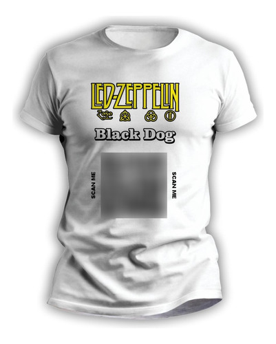 Remera Rock Sublimada Hombre Mujer Con Qr Led Zeppelin 3102