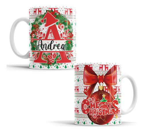 Tazas De Navidad Personalizada Nombre Regalo O Recuerdo 11oz