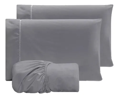 Jogo De Lençol Queen Micropercal 400 Fios Sofisticado 3pç