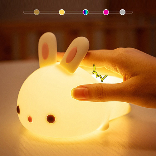 Bonita Lámpara Nocturna Con Forma De Conejito, Iluminación S