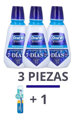 Enjuague Bucal Blanqueador De Dientes Oral-b 3d White (kit)