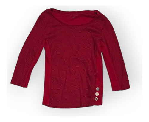 Playera Tommy Hilfiger De Mujer Extra Chica Roja De Lunares