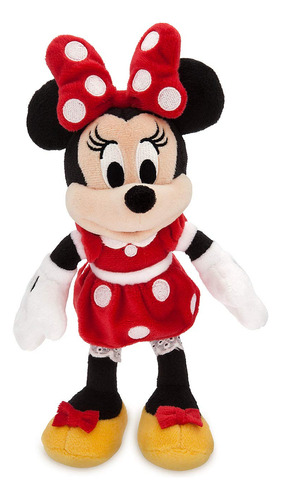 Disney Peluche De Minnie Mouse  Rojo  Mini Puf  9 ½ PuLG