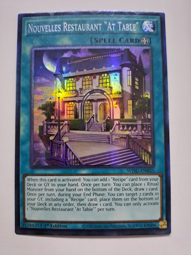 Nouvelles Restaurant At Table Collector Rare Yugioh 