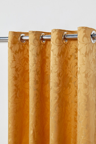 Cortina Jacquard Royal 2,80 M X 2,30 M - Cinza Cor Dourado