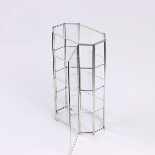 Vitrina De Joyería De Vidrio Transparente Con 4 Niveles,