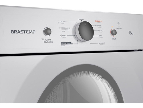 Secadora De Roupa Brastemp 10kg Piso Bsr10bb Branca Cor Branco