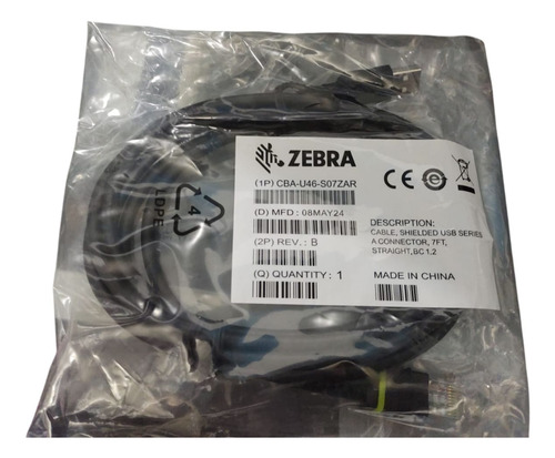 Zebra Ds3608 Lector De Códigos De Barras Con Cable Usb