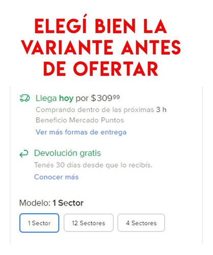 Imagen 2 de 10 de Pack X10 - Blanco Tiro Deportivo - 4 Sectores - 12 Sectores