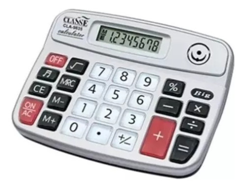 Kit Com 3 Calculadora De Mesa Kapbom Ka-1175 Cor Prata