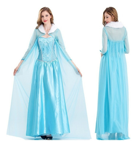 Frozen Elsa Princesa Vestido Traje Cosplay Para Mujeres