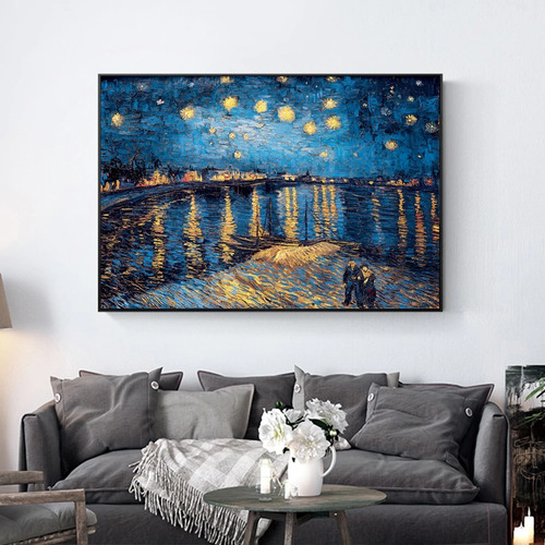 Imagen 1 de 9 de Cuadro-noche De Estrellas-decorativo-ultra Hd 100x70cm.