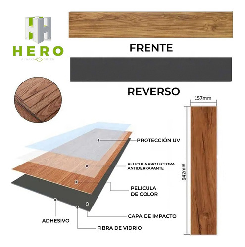 Piso Pvc Autoadherible Caja 36 Piezas 5.01 M2 Vinílico 2mm Beige 809