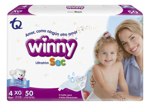 Pañal Winny Sec Etapa 4 Paquete X - Unidad a $1344 Género Sin género Tamaño Extra grande (XG