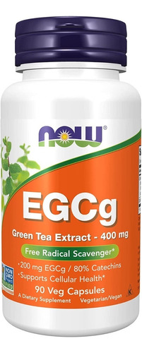 Extracto De Té Verde 400 Mg Egcg Now 90 Capsulas