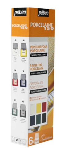 Kit Pebeo Porcelaine 150 Ceramica Y Vidrio 6 Colores Nro 1