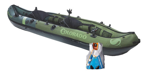 Kayak Inflable Para 2 Personas Sevylor Y Chaleco