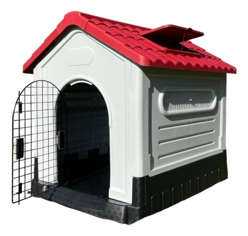 Casa Con Puerta Para Perros Grande 105x88x99 Cm De Plástico 