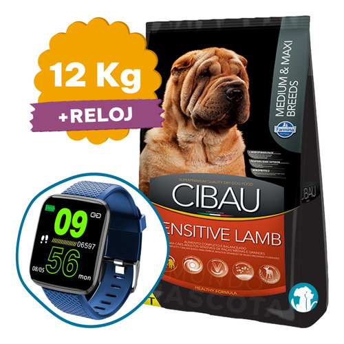 Cibau Alimento Sensitive Lamb Perro Adulto 12 Kg + Regalo