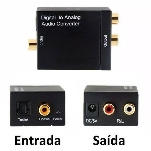 Conversor Audio Optico Digital Fibra/coaxial P/rca Analogico