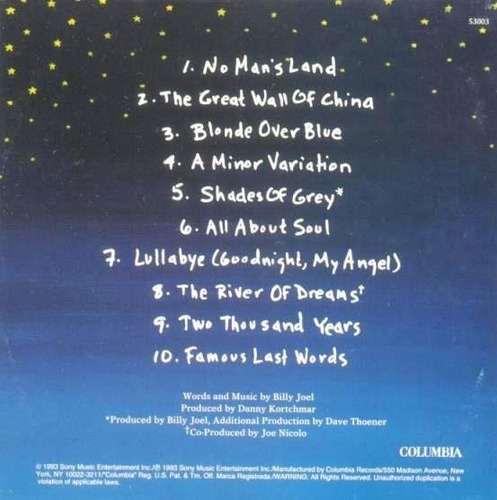 Cd Billy Joel River Of Dreams (Usado)