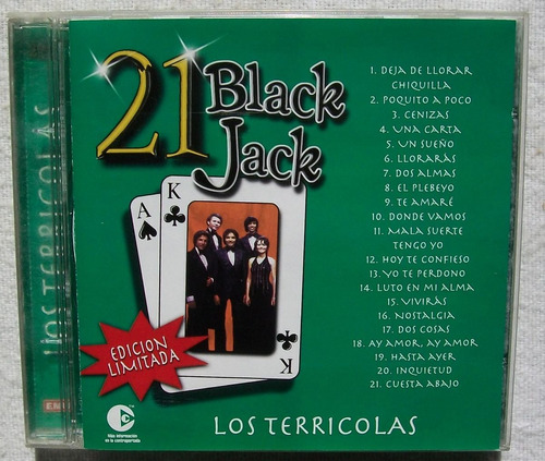 Los Terricolas. 21 Black Jack. Cd Emi 2000