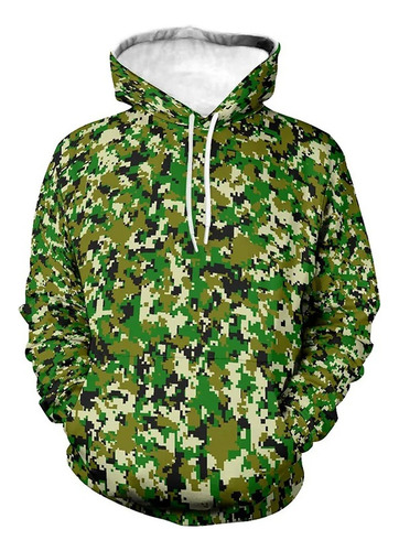 Sudadera Con Capucha Masculina Impresa En Camuflaje 3d