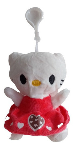 Llavero De Peluche Hello Kitty Vestido Rojo