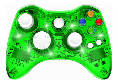 Joystick Xbox 360 Pawhits Inalambrico Verde