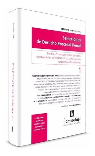 Rua / Selecciones De Derecho Procesal Penal Vol 1   