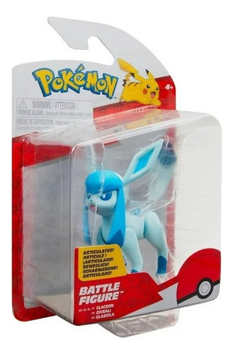 Fig. Acción Jazwares Pokémon Glaceon Coleccionable