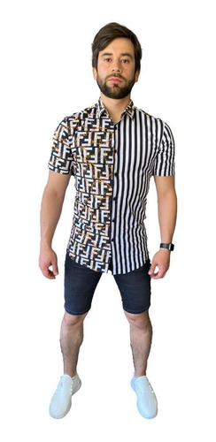 Imagen 3 de 5 de Camisa Elasticada Manga Corta Diseño