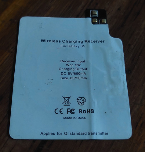 Receptor De Carga Inalámbrica Para Samsung S5 (Usado)
