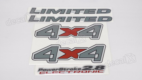 Kit Emblema Adesivos Ranger Limited 2.8 4x4 2005 Preta