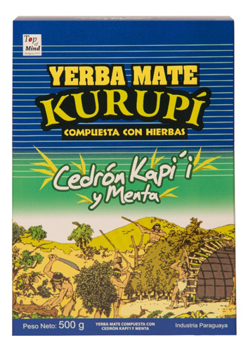 Pack 4 Unid De 500gr Yerba Mate Kurupi Cedron Kapi´i Y Menta