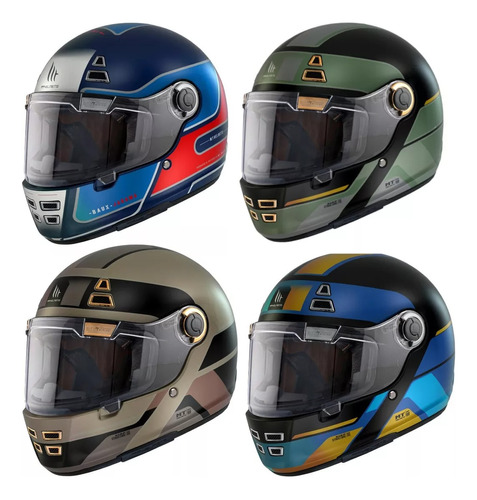 Casco Para Moto Mt Helmets Jarama Retro Certificado Dot 