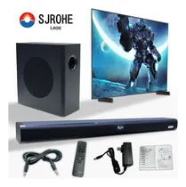 Comprar 200w Barra Sonido Con Subwoofer Poseer Sonido Envolvente 3d Audio Bluetooth5.0 Función Usb Hdmi 2.1 Barra De Sonido Sjrohe Hometheater Con Subwoofer Bocinas Calidad De Color Negro Altavoz De Subgraves