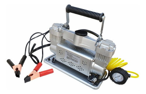 Calibrador Portátil 12v Compressor De Ar Enche Pneu Até 150psi Pistão Duplo Liga Na Bateria