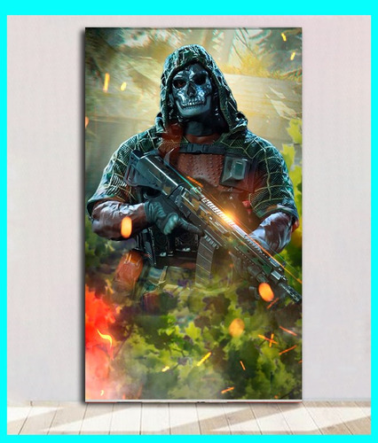 Cuadro Decorativo Call Of Duty 29x50 Cm Skin Ataque Nocturno