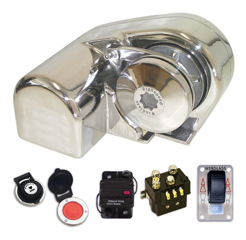 Malacate Para Ancla De 900 Watt Bull Winch Acero Inoxidable