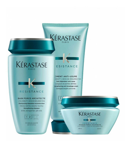 Kit Kerastase Resistance  Shampoo + Acond + Masque 200ml