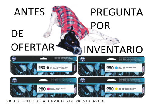 Kit 3 Tintas  Hp 980 D8j07a D8j08a D8j09a, No Facturo