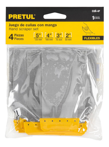 Juego De 4 Cuñas Con Mango De Plástico Pretul
