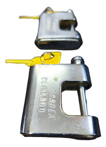 Candado Trabex Blindado 30mm (2 Unidades Misma Llave ) Niquelado