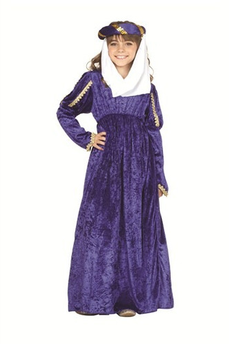 Disfraz Para Niña Princesa Del Renacimiento Azul Talla M