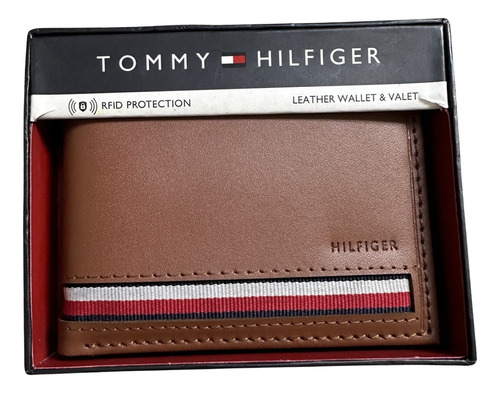 Billetera De Cuero Tommy Hilfiger Hombre En Caja Rfid Protec